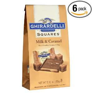 Ghirardelli Chocolate Squares, Milk Chocolate with Caramel Filling, 5 
