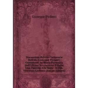   Ab. Vincenzo Gioberti (Italian Edition) Giuseppe Piolanti Books