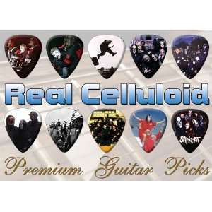  Slipknot Premium Guitar Picks Silver X 10 Medium Musical 