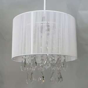  Veiled Jewel Chandelier   White