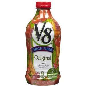 V8 Vegetable Juice, High Fiber, 46 oz  Grocery & Gourmet 