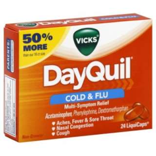 Vicks Dayquil Cold & Flu Multi Symptom Liquicaps 24ct 323900014435 