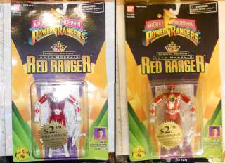 MOC Mighty Morphin Power Rangers Metallic Auto Red Rocky Flip Head 