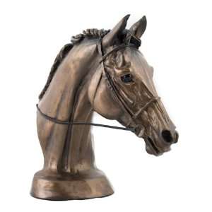    Bronze Horse Eventer Head Signed Harriet Glen