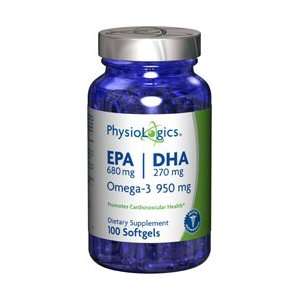   PhysioLogics EPA 680mg DHA 270mg Omega 3 950mg