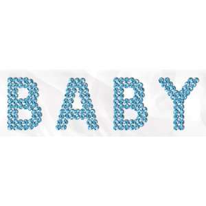 Rhinestone Word Sticker Baby (Blue)