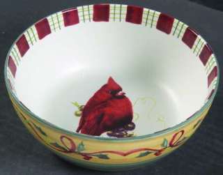   pattern winter greetings piece cardinal all purpose bowl size 6 7