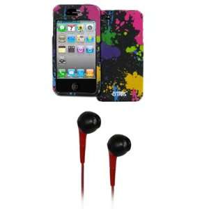   Case + Red 3.5mm Stereo Headphones for Apple iPhone 4S Electronics