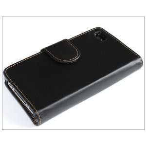  Black Wallet Leather Case Credit ID card holder flip cover 