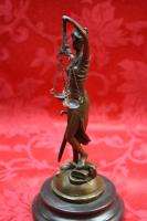   Deco 100% Solide Bronze Sculpture Statue Figure Lady Justice  
