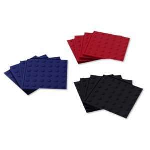  Little HotSpot Set of 4 Silicone Coasters, Red, Square 