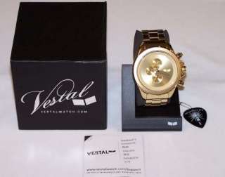 Vestal Watch ZR 3 Chronograph Gold Steel ZR3005 NEW  