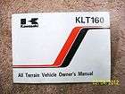 1985 Kawasaki KLT160, 3 Wheeler, Owners Manual, Original