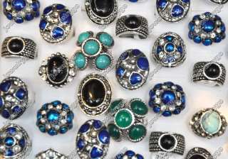   Lots jewelry 25pcs fashion flower Alloy Rings   