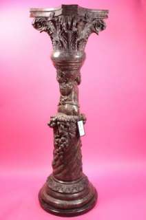 VERY TALL GORGEOUS PILLAR SHOWCASE SCULPTURE REAL BRONZ  