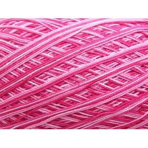 Free Ship Variegated Hot Pink #10 Crochet Cotton Thread Yarn 