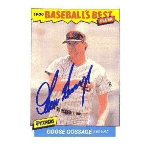  Goose Gossage Autographed / Signed 1986 Fleer Baseball 