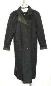 BLACK Long WOOL ALPACA German Dress Overcoat COAT 18 XL  