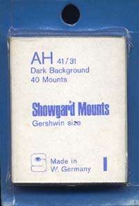Showgard Mounts Black Background Size AH 41/31  