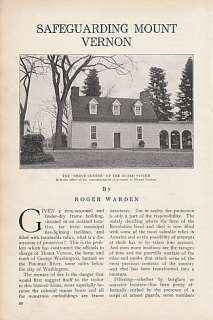 1915 Article Safeguard George Washington Mount Vernon  