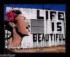   13x16 Canvas World Graffiti + Banksy  Billy Holiday Beautiful life
