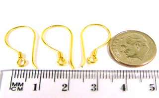 10 Vermeil 24k gold earring Earwire Ear Hook Wire VE12  