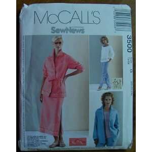 McCalls Misses Pattern 3500 Shirt Jacket, Top, Skirt, Pants Size G 