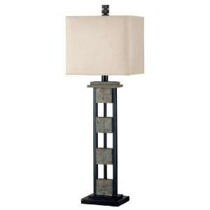  Hunter Kenroy 30898SL Tic Tac Toe Residential Table Lamp 