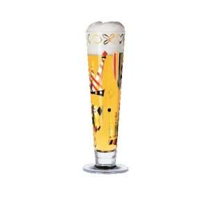  Pilsner Beer Glass, Lighthouse, Designer Color Enamel Beer 