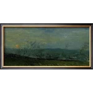  Sunset at Montmartre Framed Giclee Poster Print by Vincent van Gogh 