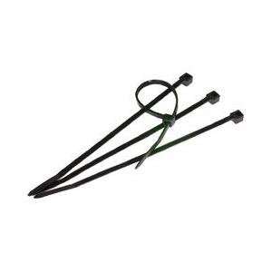  Steren 8 Black Cable Ties   100 Pack Electronics