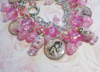 Think Pink Matroyshka Altered Art Charm Bracelet  