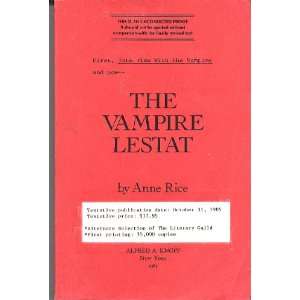  The Vampire Lestat Anne Rice Books