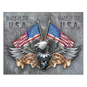  Made in the USA Motorcycle Tin Sign #H1537