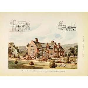  1901 House Plans Barnt Green England Bateman Print 