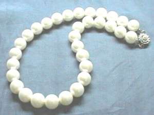 12mm WHITE Sea Shell Mother of Pearl Necklace Wedding  