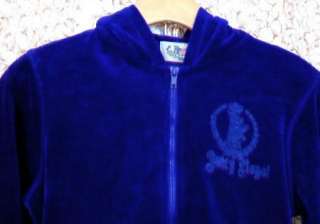   velour juicyland royal hoodie pants set sz m description size m fabric