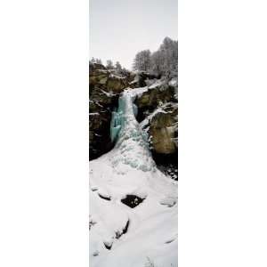  View of a Frozen Waterfall, Valais Canton, Switzerland by 