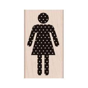  Polka Dot Person   Rubber Stamps Arts, Crafts & Sewing