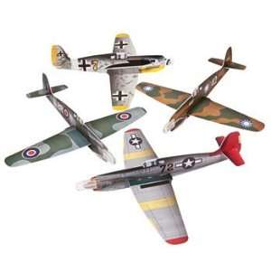  4 Large War Plane Foam Gliders Toys & Games