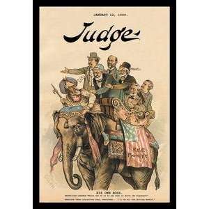  Vintage Art Judge Magazine His Own Boss   Giclee Fine Art 