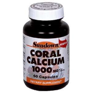  Sundown Coral Calcium 1000 mg 60 Capsules Health 
