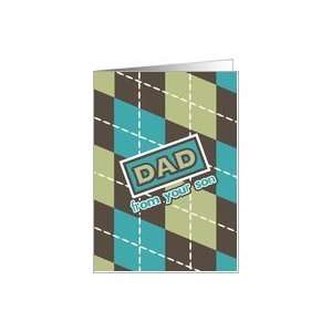  Dad argyle   birthday from son Card Health & Personal 