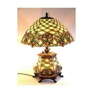  25 All Glass Arielle Table Lamp Tiffany Style Bronze 