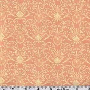  45 Wide Moda Gypsy Rose Scrollwork Peach Fabric By The 