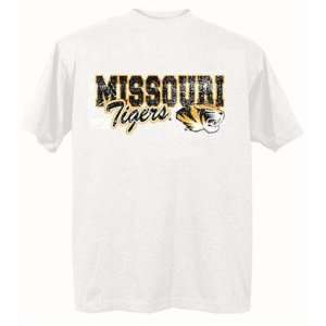  Missouri Tigers MIZZOU MU NCAA White Short Sleeve T Shirt 