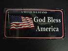 License Plate UNITED WE STAND GOD BLESS AMERICA LIBERTY FREEDOM