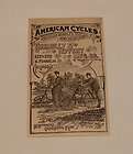 small 1884 Gormully+Jeffer​y AMERICAN CYCLES bicycle ad