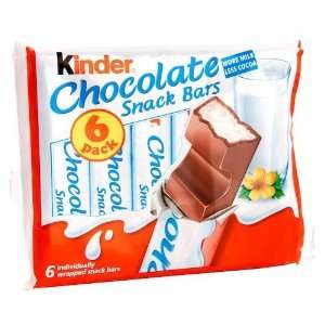 Kinder Chocolate Snack Bars   6 Bars Per Pack 4.4 Oz (Pack of 6 