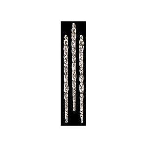  5¼ Spun Clear Glass Icicles Set of 12